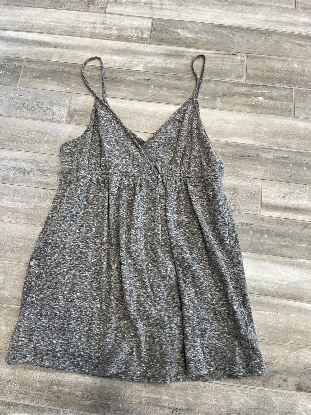 Express Heather Gray Spaghetti Strap Tank